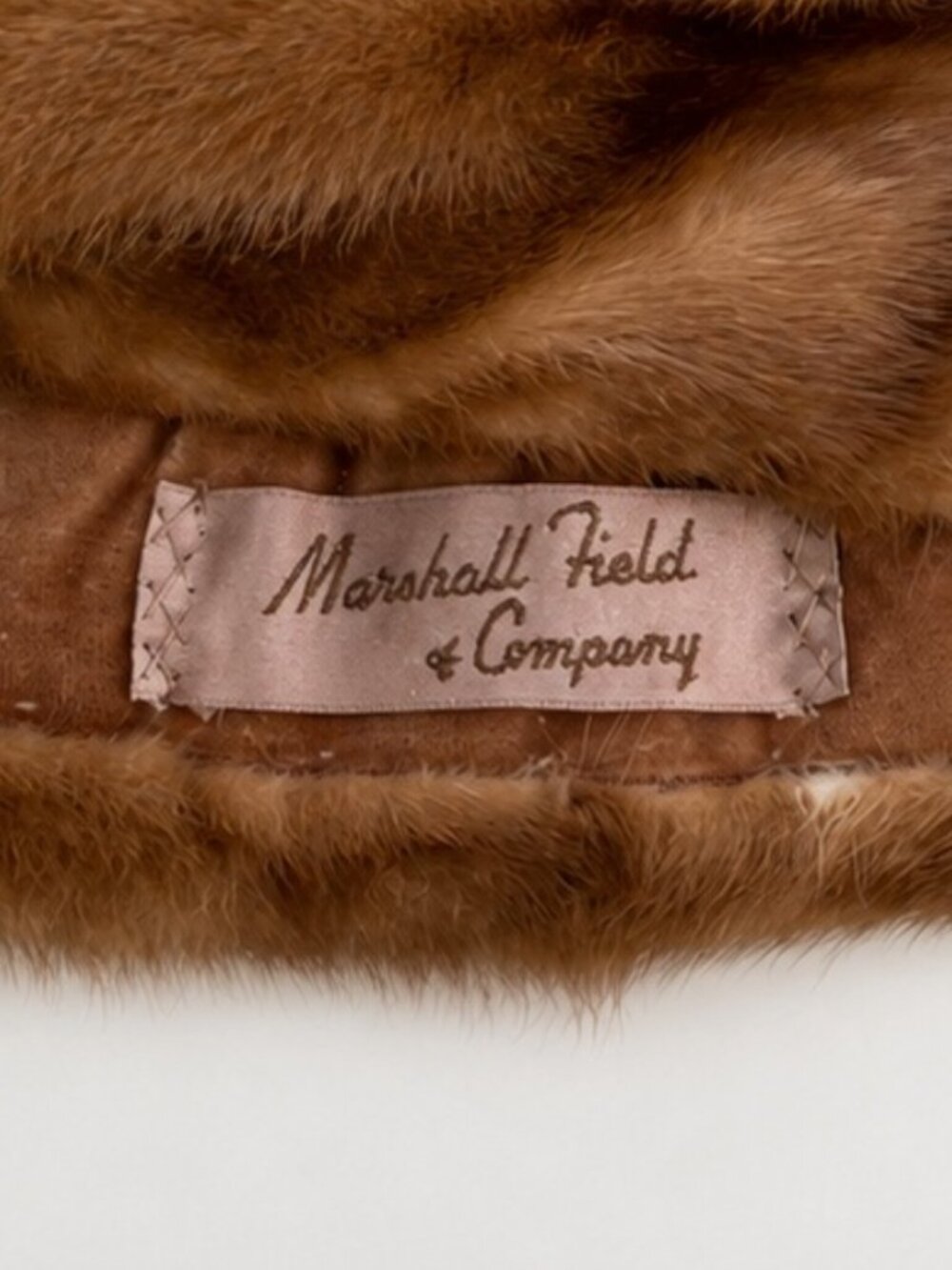 Vintage Marshall Field & Co. Fur Collar | Chicago | Original Label